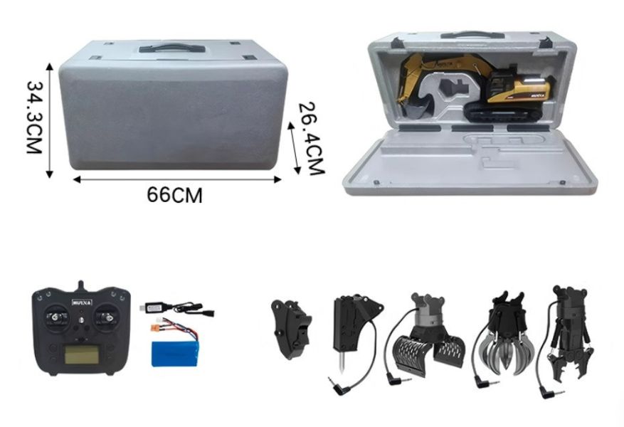 全合金 五頭 金屬挖土機 怪手 