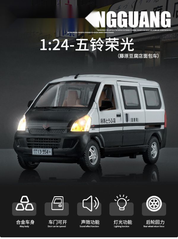 1/24 藤原 豆腐車 小貨車 發財車 小發財 露營車 合金車 1:24 