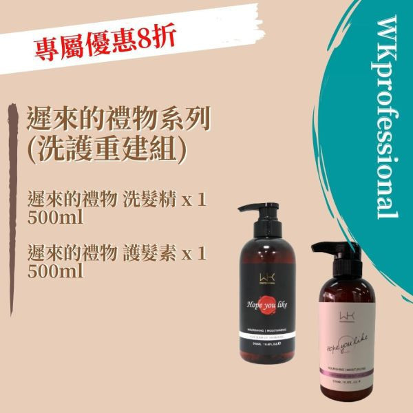(染燙受損) 遲來的禮物 洗髮精500ml+護髮素500ml 