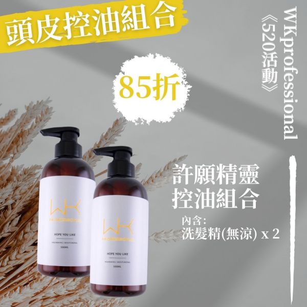許願精靈 洗+洗 頭皮養護組合 