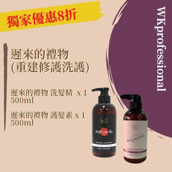 (染燙受損)遲來的禮物 洗髮+護髮 重建髮質組合 髮膜,護髮,蒸氣護髮,時尚,質感,女性,禮物,藝人,網紅,醫美,全方位