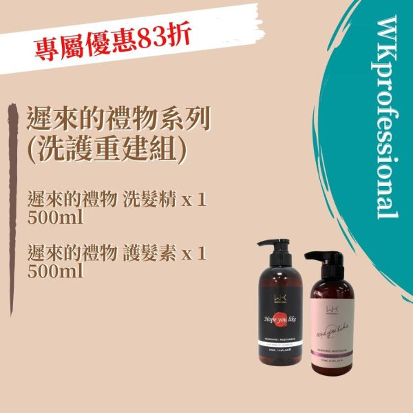 (染燙受損)遲來的禮物 洗髮精500ml+護髮素500ml 