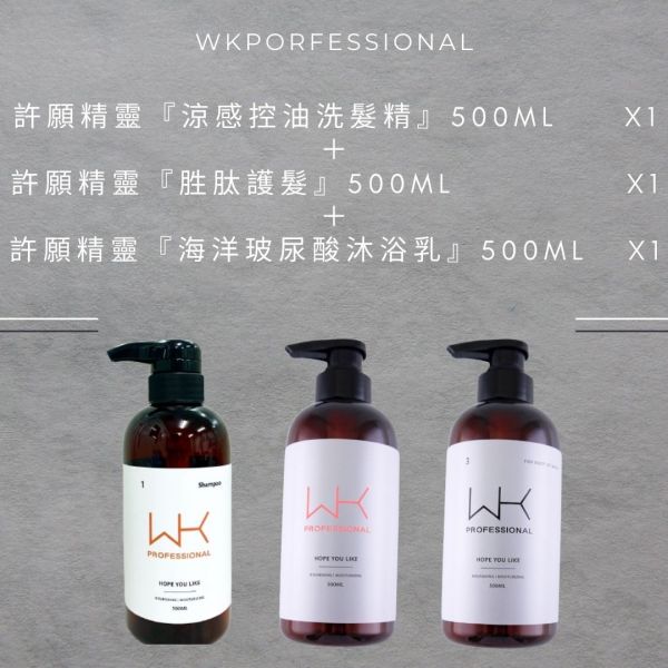洗(涼感)+護+沐 許願精靈(控油) 套組 洗髮精,護髮,洗護組,時尚,質感,女性,禮物,藝人,網紅,醫美,全方位