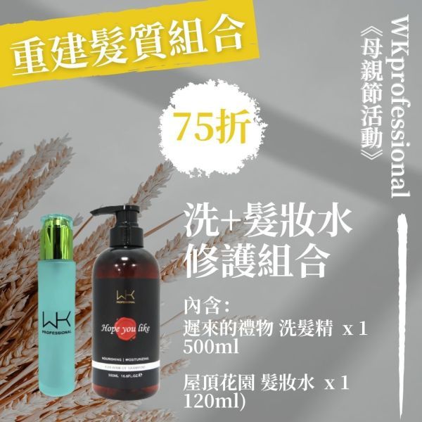 (烏龜推薦)遲來的禮物 洗+髮妝水(屋頂花園) 重建髮質組合 髮膜,護髮,蒸氣護髮,時尚,質感,女性,禮物,藝人,網紅,醫美,全方位