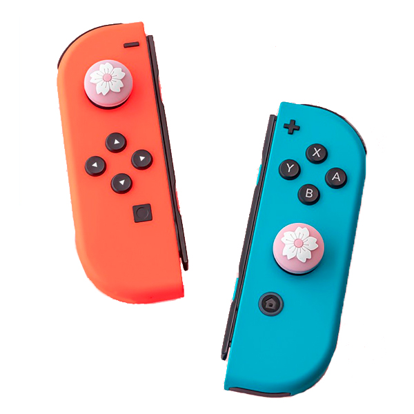 桿套【櫻花粉 樣式】一組四個 / NS LITE 、 Joy-con 手把適用 / 搖桿手把 矽膠 防滑桿套 類比搖桿 蘑菇頭 類比套 PS4,NS,類比頭,桿套,搖桿手把,薩爾達,防滑桿套,蘑菇頭,類比套,海賊王