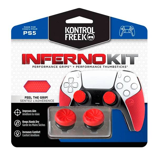 KontrolFreek - PS5 頂級 3D 類比套 + 握把 防滑 保護套 / 台灣公司貨 KontrolFreek,Kit Inferno,Pro,類比套+握把保護套,類比套,握把保護套,止滑,PS5,XBOX,NS