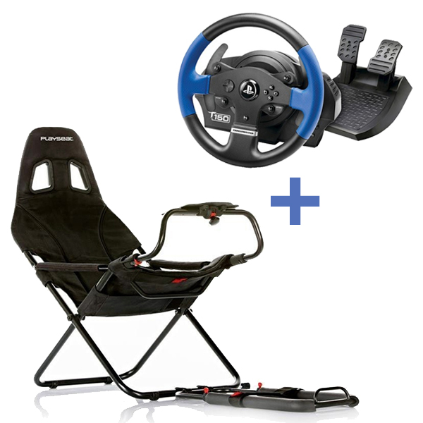 【網站限定】T150 賽車方向盤 + Playseat 挑戰者 可摺疊 賽車架 ※ THRUSTMASTER  PS4,T150,T300,G29,挑戰者賽車架,TGT,G27,羅技,方向盤,賽車架