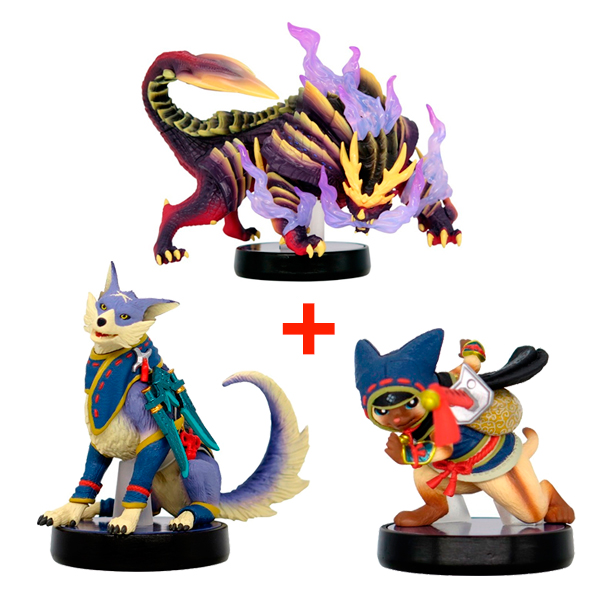 NS 魔物獵人崛起系列 amiibo 怨虎龍 + 隨從加爾克 + 隨從艾路 任天堂,Switch,amiibo,NS,預購,魔物獵人,崛起,特別版,限量版,主機