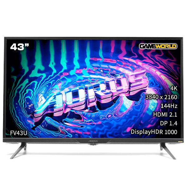 技嘉 AORUS FV43U 43型 4K HDR 144Hz 電競螢幕 技嘉,AORUS,FV43U,43型,4K,HDR,144Hz,電競螢幕,台灣公司貨,電視