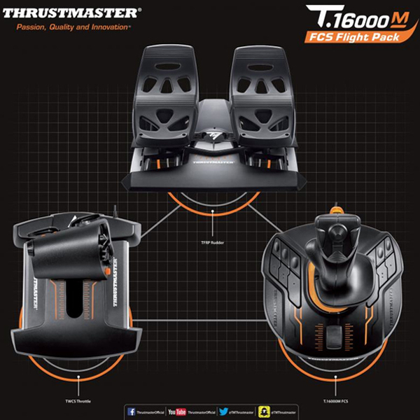 飛行搖桿 T.16000M FCS Hotas Flight Pack // For PC // THRUSTMASTER 飛行搖桿,T.16000M,Hotas,Flight Pack,T16000M,THRUSTMASTER,模擬飛行,飛機,操縱桿,空戰奇兵