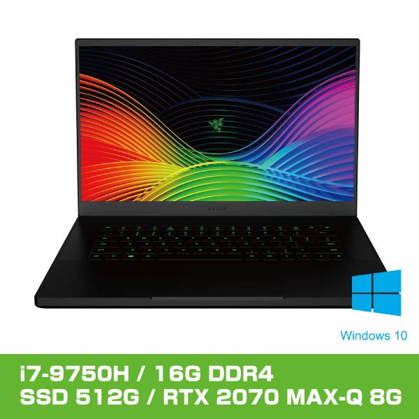 Razer BLADE 15.6吋 i7-9750H / 16G / 512G / 2070-8G Razer,BLADE,15.6吋,電競筆電,雷蛇,i7,256SSD,GTX1660Ti,RZ09-03017T02-R3T1