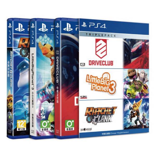 PS4 駕駛俱樂部 + 小小大星球 3 + 拉捷特與克拉克 三重包 中文版 PS4,駕駛俱樂部,小小大星球 3,拉捷特與克拉克,三重包,中文版