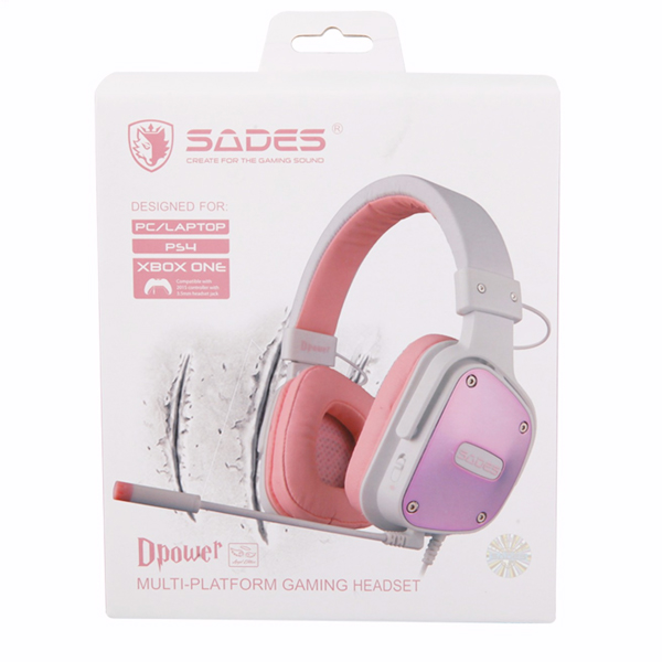 SADES DPOWER ANGEL EDITION 天使限量版 電競耳麥 (玫瑰金) 賽德斯,SADES,DPOWER Angel Edition,玫瑰金天使限量版,伸縮隱藏式麥克風,電競,耳機,麥克風