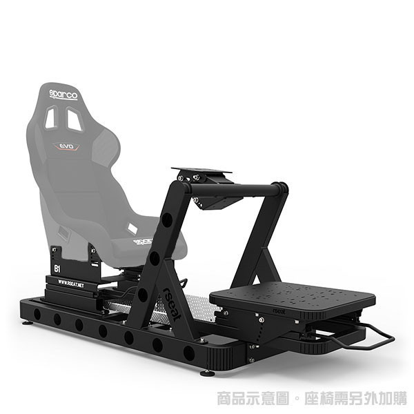 【全球各大Youtuber首推】RSEAT B1 黑色 「單賽車架」直驅馬達推薦 / 台灣代理公司貨 賽車架,賽車椅,桶椅,直驅,動態模擬,賽車,方向盤,GT,simagic