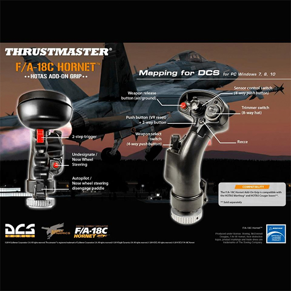 TM 模擬 飛行搖桿 F/A-18C Hornet™ HOTAS Add-On Grip Thrustmaster,T.Flight,Hotas,PS4,PC,模擬飛行,飛行搖桿,戰鬥機,空戰奇兵,AC7,F/A-18C