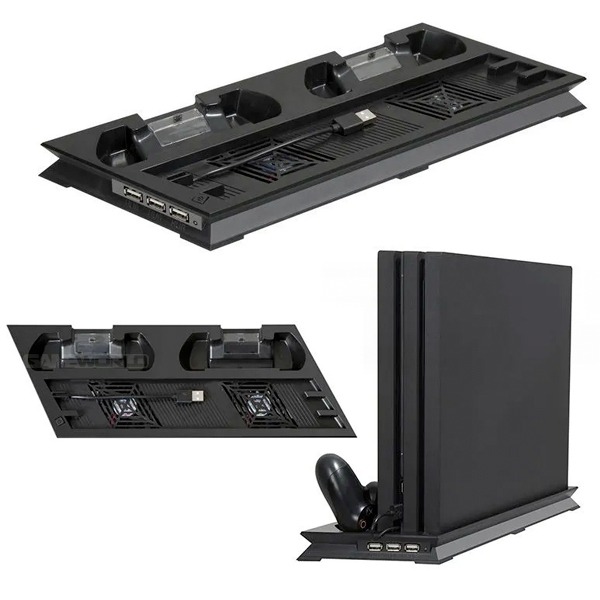 PS4 PRO 主機 專用 散熱風扇 直立架 手把充電座 / 支架 / 副廠 PS4,PRO,slim,主機,直立架,支架,散熱,風扇,手把,充電