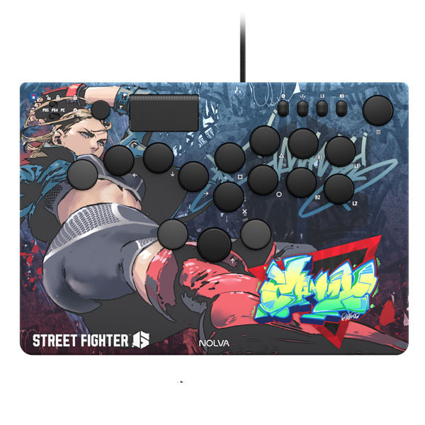 HORI 快打旋風6 ST6_NOLVA 機械式 / 全按鈕街機控制器 / 格鬥搖桿 大搖 / PS5 PC 適用 HORI,快打旋風6,ST6_NOLVA,機械式,街機,控制器,格鬥搖桿,大搖,PS5,PC