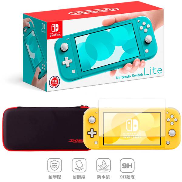 NS Lite 藍綠色 + DOBE 收納包組 + 鋼化保護貼 / 輕量版 主機 / Nintendo Switch 台灣公司貨 任天堂,Switch,Nintendo,NS,預購,寶可夢,劍,盾,台灣公司貨,Lite,輕量版,Nintendo,Switch