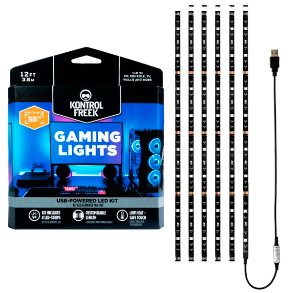 KontrolFreek Gaming Lights 遊戲燈條 / 45.7CM / 台灣公司貨 KontrolFreek,Gaming Lights,燈條,LED,顯示器,電視,控制台,桌面,牆壁,效果