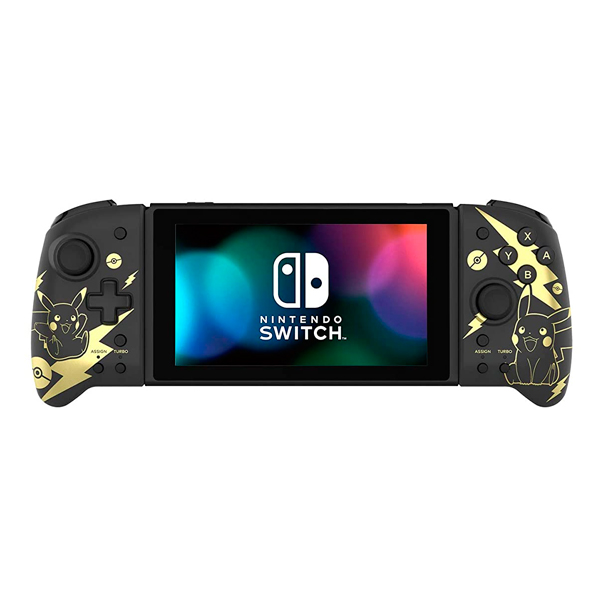 NS HORI 寶可夢 皮卡丘 黑&金 便攜式專用控制器 NS,joy-con,HORI,皮卡丘,專用控制器,加大,連發,人體工學,SWITCH,寶可夢