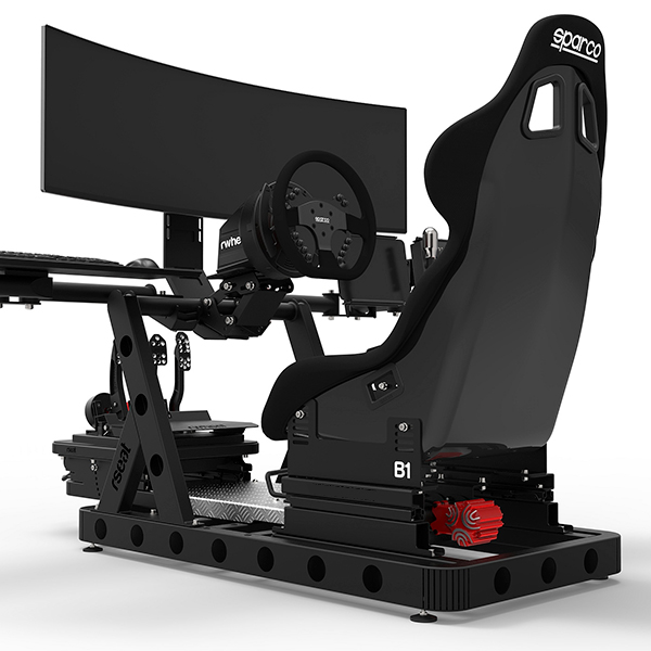 【全球各大Youtuber首推】RSEAT B1 黑色 「單賽車架」直驅馬達推薦 / 台灣代理公司貨 賽車架,賽車椅,桶椅,直驅,動態模擬,賽車,方向盤,GT,simagic
