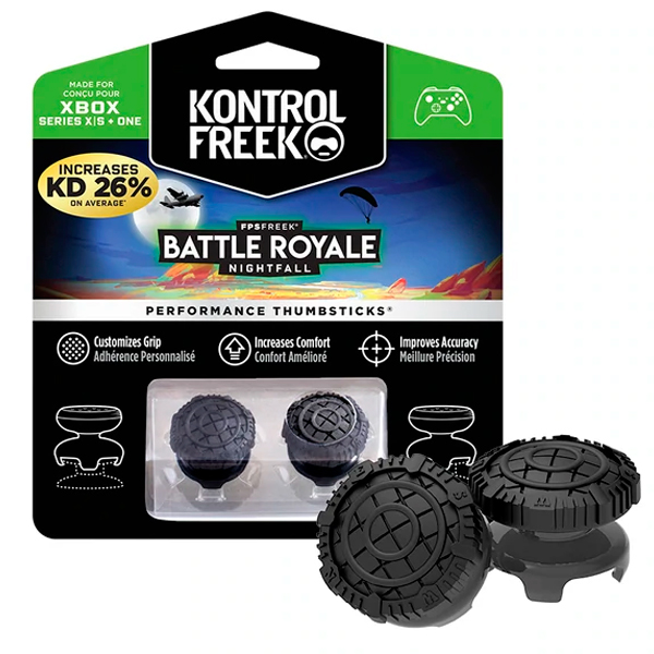 KontrolFreek - Battle Royale Nightfall 頂級 3D 類比套 桿套 / NS Pro PS4 PS5 XBOX / 台灣公司貨 KontrolFreek,Battle Royale Nightfall,類比套,NS,PS4,PS5,XBOX,黑色,保護,止滑,舒適