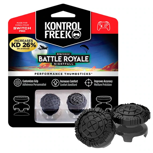KontrolFreek - Battle Royale Nightfall 頂級 3D 類比套 桿套 / NS Pro PS4 PS5 XBOX / 台灣公司貨 KontrolFreek,Battle Royale Nightfall,類比套,NS,PS4,PS5,XBOX,黑色,保護,止滑,舒適