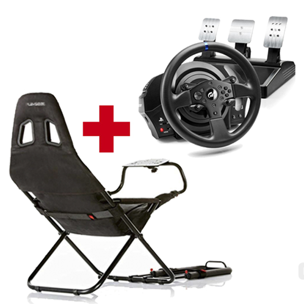 【二手寄賣】T300RS GT 賽車方向盤 + Playseat 挑戰者 可摺疊 賽車架 PS4,T300RS,T300,G29,T150,TGT,G27,羅技,方向盤,賽車架