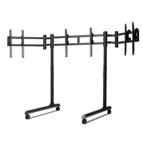 NLR 三螢幕 可支援三台 43吋 / 電視架 螢幕架 / Round Tube Freestanding Triple Monitor Stand / 台灣公司貨 NLR,三螢幕,電視架,螢幕架,Round Tube Freestanding Triple Monitor Stand,台灣公司貨,NLR-R011