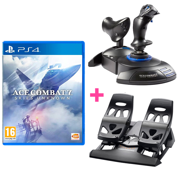 PS4 空戰奇兵 + HOTAS4 空戰奇兵飛行搖桿 特別版+ TFRP 方向舵 // Thrustmaster  Thrustmaster,T.Flight,Hotas,PS4,PC,模擬飛行,飛行搖桿,戰鬥機,空戰奇兵,AC7