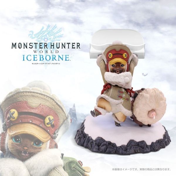 PS4 魔物獵人：Iceborne 隨行艾路支架 彩色版公仔 / MHW 公仔,艾路,隨行支架,魔物獵人,iceborne,魔物獵人世界,支架,貓,手把支架,PS4