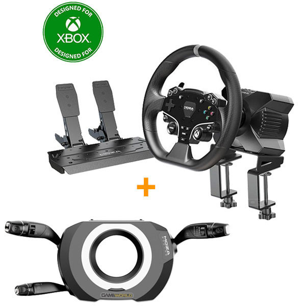 【限量優惠】MOZA 魔爪 R3 直驅 PS5 + XBOX + PC 用 方向盤 套組 / 台灣代理公司貨 MOZA,R5,THRUSTMASTER,速魔,FANATEC,直驅,圖馬斯特,台灣代理,r3,NLR
