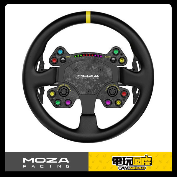 MOZA 魔爪 RS V2 方向盤 / 盤面 / 真皮 RGB燈條 / 台灣公司貨 MOZA,RSV2,Racing,盤面,RacingWheels,Alcantara,麂皮,真皮,R5,R3