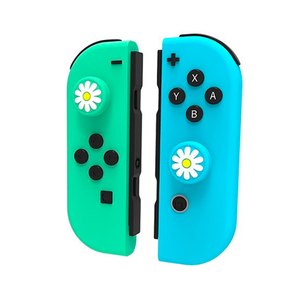 桿套【雛菊＋貓掌 樣式】一組四個 / NS LITE 、 Joy-con 手把適用 / 搖桿手把 矽膠 防滑桿套 類比搖桿 蘑菇頭 類比套 PS4,NS,類比頭,桿套,搖桿手把,薩爾達,防滑桿套,蘑菇頭,類比套,海賊王