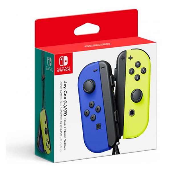 NS Joy-Con 左右手控制器 【藍 黃色】 無線手把 / Nintendo Switch / 台灣公司貨 預購,Nintendo Switch,Switch,Joy-Con,握把,充電,手把,PRO手把,搖桿,NS,灰灰,紅藍,電光黃,電光橙,藍,電光紫