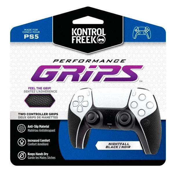 KontrolFreek - Original Grips - PS5 握把 防滑 防手汗 保護套 / 黑 / 台灣公司貨 KontrolFreek,Performance Kit Inferno,Pro,類比套,握把保護套,止滑,舒適度,PS5,XBOX,NS