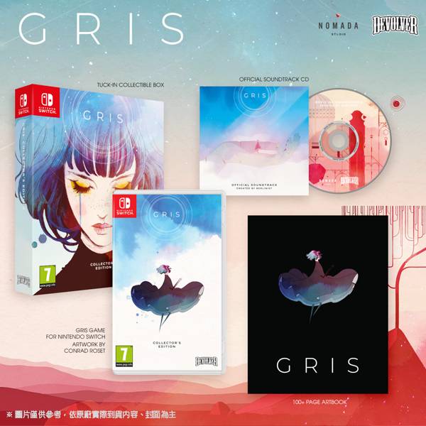 NS GRIS / 豪華版 / 英日文版 NS,GRIS,英文,日文,風之旅人,西班牙,獨立遊戲,動作過關,水彩畫風, 豪華版