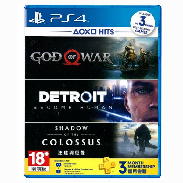 PS4 戰神 + 底特律 變人 + 汪達與巨像 + 3個月PLUS // 中文版 PS4,戰神,底特律,變人,汪達與巨像,3個月,PS PLUS,中文版