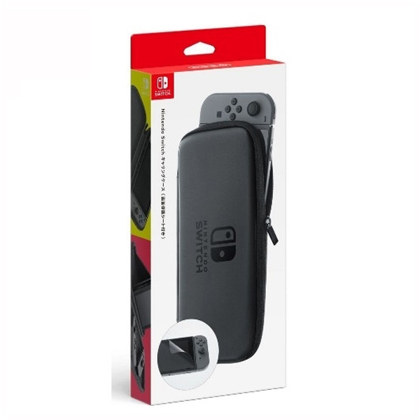 NS 原廠 收納包 硬殼包 攜行包 黑色 ※ Joy-Con也可一起收納 ※  含螢幕保護貼 Nintendo Switch Nintendo Switch,Switch,,收納包,保護貼,卡夾盒,水晶殼,果凍套,充電器,包包,NS