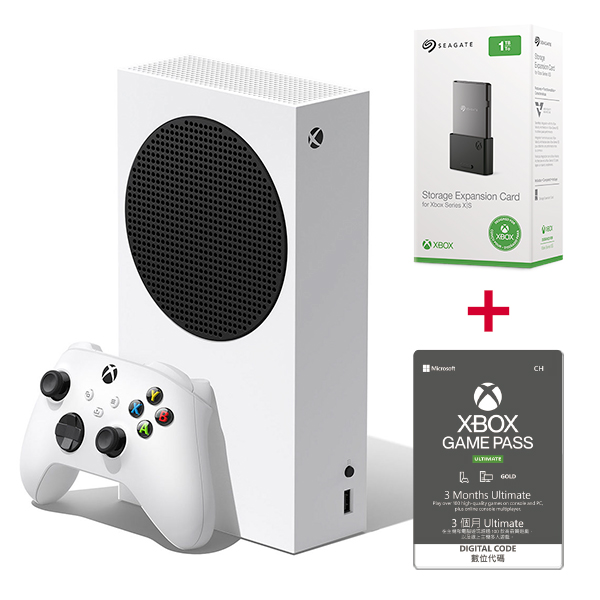 Xbox Series S + XGPU 3個月 + Seagate SSD 1TB / 無光碟機版 / 台灣公司貨 Xbox Series S,Xbox Series X,XBOX,遊戲機,SSD,擴充卡,XBOX GAME PASS,光碟機,廉價版,XGPU