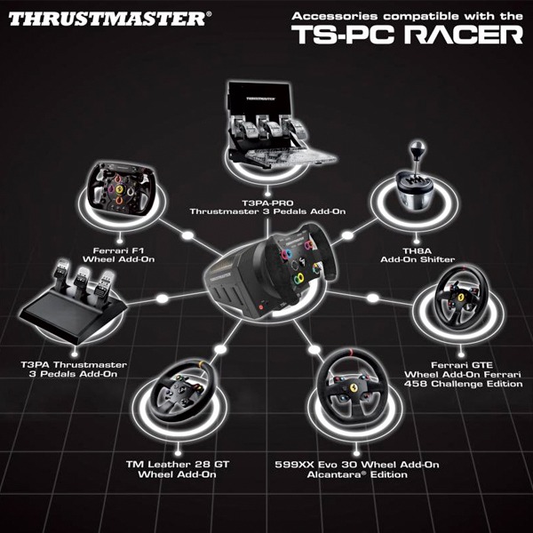 TS-PC RACER 方向盤 / PC專用 / T-GT等級精準度 / Thrustmaster PS4,T300RS,T300,TS PC,T150,spider,Ferrari,圖馬斯特,方向盤,488
