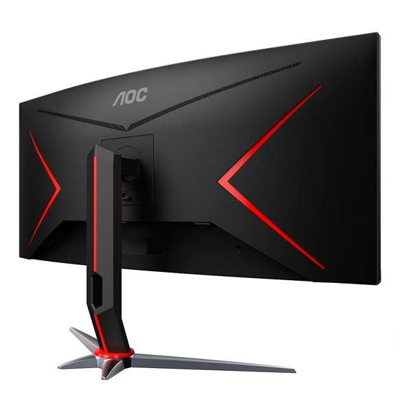 AOC 34型 黑紅 曲面寬 144Hz 螢幕顯示器 21:9 / 台灣公司貨 AOC,電競,螢幕,曲面,144Hz,21:9,1500R,32吋,顯示器