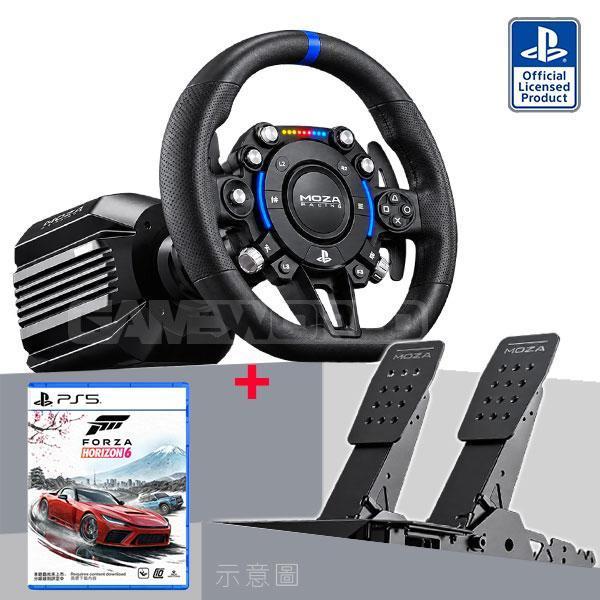 MOZA 魔爪 R5S Pro 直驅 方向盤 套組 / PC + PS 用 / PS授權 / 台灣代理公司貨 / Forza Horizon 6 / 極速地平線6 MOZA,魔爪,R5 Pro,直驅,PS授權,PS5,PC,6NM,SRP2,R5S PRO,FORZA 6,極速地平線6