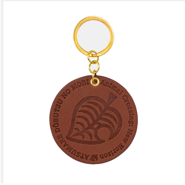 動物森友會 / 皮革 葉子鑰匙圈 / Nintendo TOKYO 動物森友會,鑰匙圈,皮革,葉子,鐵,鍍金,Nintendo,TOKYO,動森,吊飾