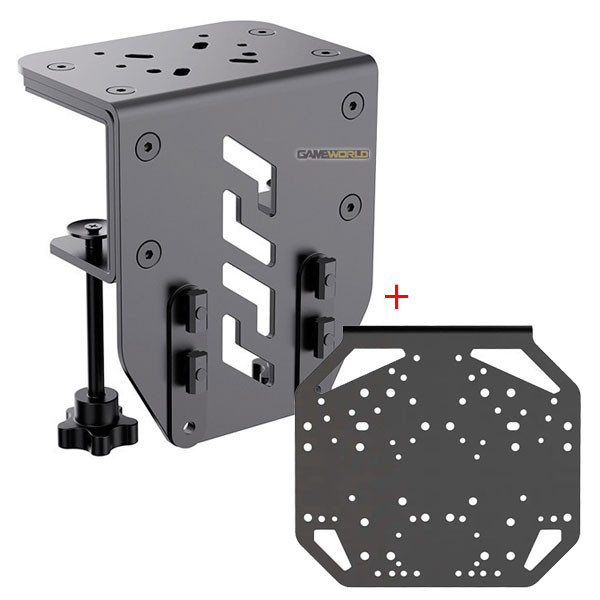 MOZA 通用型固定板 + 桌面夾 夾具 桌夾 / 飛行 / 排檔手煞 / 多品牌適用 / 台灣公司貨 MOZA,排檔架,TH8A,SQ1.5V,FANATEC,AB9 FFB,桌面夾