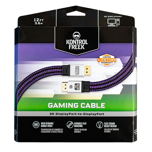 KontrolFreek 12' DisplayPort Gaming Cable 傳輸線 / 12英尺 / 台灣公司貨 KontrolFreek,DisplayPort,Gaming Cable,傳輸線,DP線,HDMI線,8K,4K