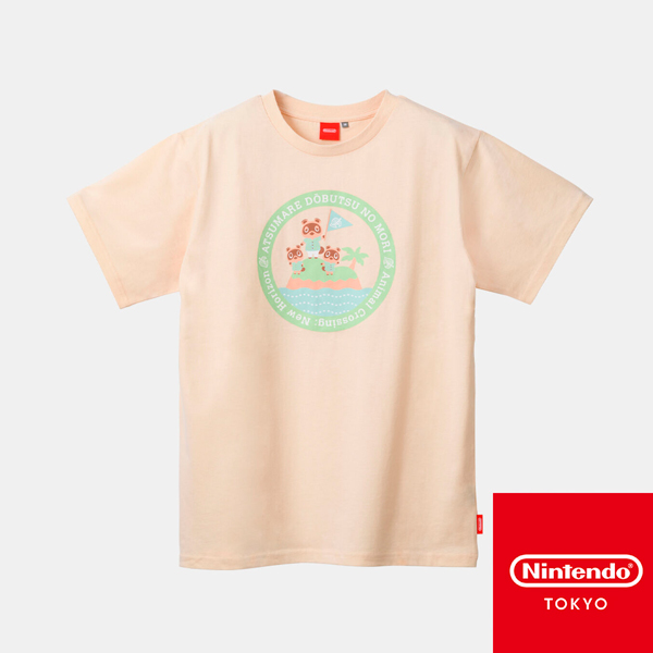 動物森友會 / 粉色 狸貓 短T / Nintendo TOKYO 動物森友會,粉色,短T,棉質,圖案,周邊小商品,Nintendo,TOKYO,動森,日本