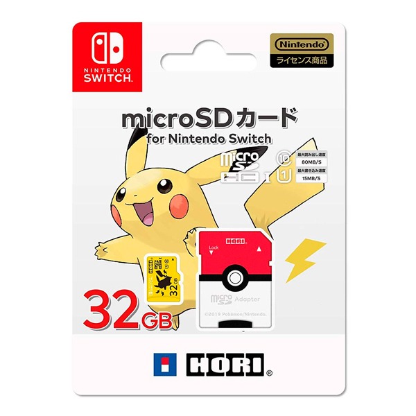HORI 寶可夢 特仕 microSD 記憶卡 皮卡丘款 32GB Nintendo,switch,hori,128G,64g,32G,microsd