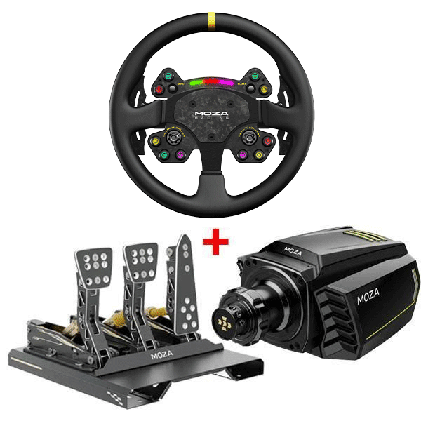 【福利品】MOZA R16 直驅基座＋ 圓形 盤面＋壓感三踏板 / 台灣公司貨 MOZA,R16,魔爪,套餐,模擬器,CRP,CRP2,台灣公司貨,盤面,踏板