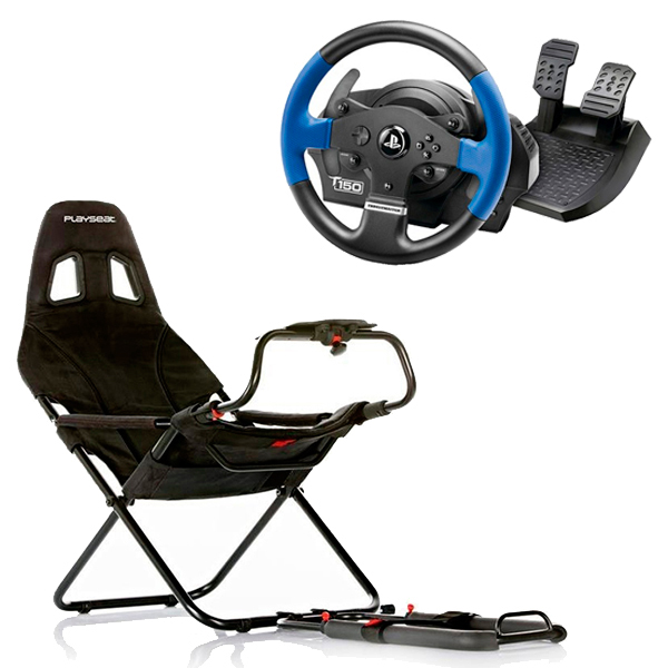 【網站限定】T150 賽車方向盤 + Playseat 挑戰者 可摺疊 賽車架 ※ THRUSTMASTER  PS4,T150,T300,G29,挑戰者賽車架,TGT,G27,羅技,方向盤,賽車架